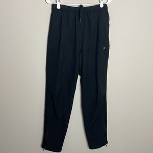 Men’s Black Joggers- zip cuffs- drawstring elastic waist- 30”